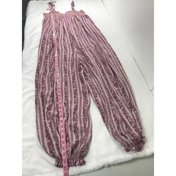 Intimately Free People Rule The World Jumpsuit Pink Purple Small Boho Oversized - Picture 11 of 13